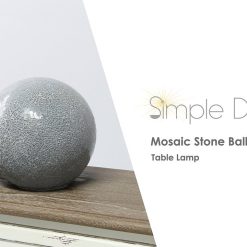 All The Rages 1 Light Mosaic Stone Ball Table Lamp
