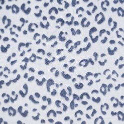 Cheetah Gray Embroidery Sew Lush Fleece Fabric