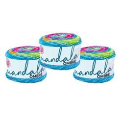 Lion Brand Mandala Ombre Worsted Acrylic Yarn 3 Bundle
