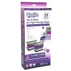 Woolite 23.5 x 35 Air Tight Cube Vacuum Storage Bags 2pk