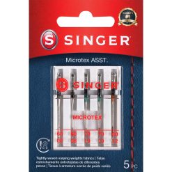 SINGER Universal Microtex Sewing Machine Needles Assorted Sizes 5ct