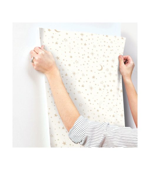 RoomMates Wallpaper Gold Twinkle Little Star - Image 7