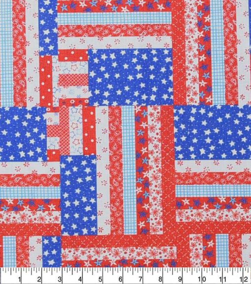 Intricate Flags Patriotic Cotton Fabric - Image 2