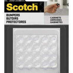 Scotch 0.5 Clear Self Stick Rubber Bumper Pads 20pc