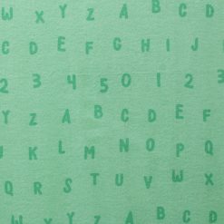 Green ABCs   Numbers Super Snuggle Flannel Fabric