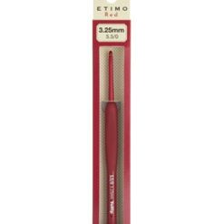 Tulip Etimo Red Crochet Hook W/ Cushion Grip-3.25mm