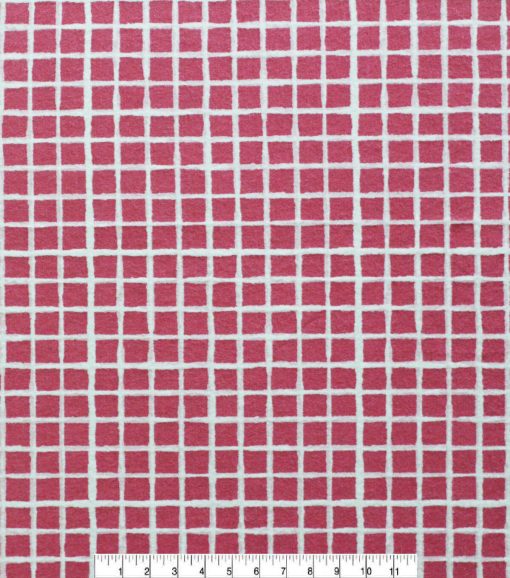 Pink Grid Super Snuggle Flannel Fabric - Image 2