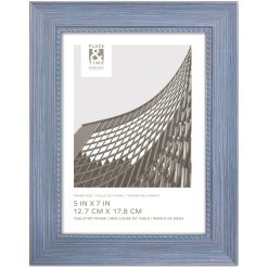 5 x 7 Blue With Beaded Accent Tabletop Picture Frame by Place   Time