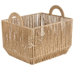 Simplify 15 x 10 Dutch Weave Storage Basket With Round Handles