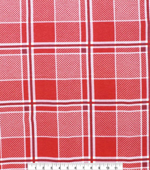 Red Plaid Super Snuggle Flannel Fabric - Image 2