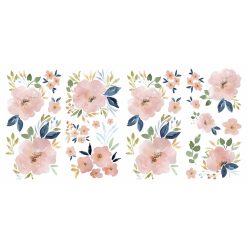 RoomMates Beth Schneider Sweet Blooms Watercolor Peel   Stick Wallpaper