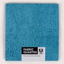 18 x 20 Blue Snake Print Cotton Fabric Quarter 1pc by Keepsake Calico