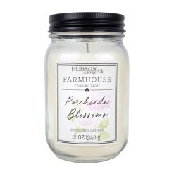 12oz Porchside Blossoms Scented Jar Candle by Hudson 43