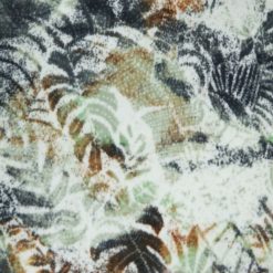 Dotted Leaves on Green Anti Pill Fleece Fabric