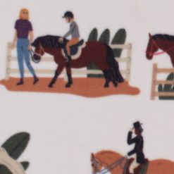 Girls on Horses Anti Pill Fleece Fabric