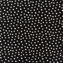 White Dots on Black Quilt Cotton Fabric by Keepsake Calico