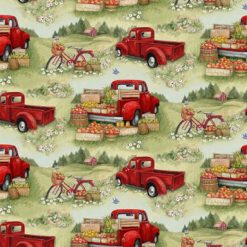 Susan Winget Country Living Veggie Truck Premium Cotton Fabric