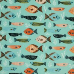 Resort Fish on Blue Anti Pill Plush Fleece Fabric