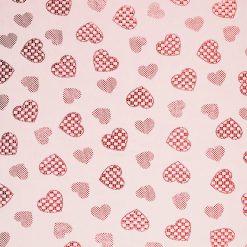 Pink Foil Hearts Pure Plush Fleece Fabric