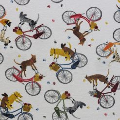 Bicycle Dogs Super Snuggle Flannel Fabric