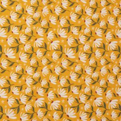 Coneflowers on Orange Cotton Fabric by Keepsake Calico