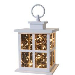 7 White LED Rustic Lantern by Place   Time