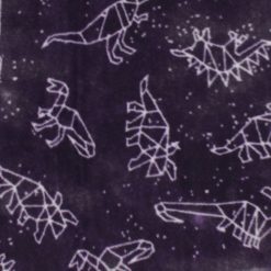 Galaxy Dinosaurs on Purple Anti Pill Fleece Fabric