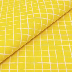 Singer Yellow Gingham Quilt Cotton Fabric