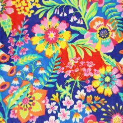 Multicolor Floral Luxe Fleece Fabric