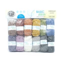 Lion Brand Basic Stich Antimicrobial 37yds Polyester Yarn 12 Bundle