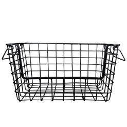 13 x 9 Black Metal Wire Basket by Place   Time