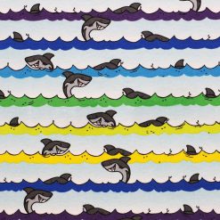 Rainbow Shark Stripe Super Snuggle Flannel Fabric