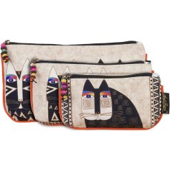 Laurel Burch Cosmetic Bags 3 Pkg Wild Cats