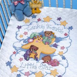 Dimensions 34 x 43 Twinkle Twinkle Quilt Stamped Cross Stitch Kit