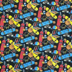 Skateboard Super Snuggle Flannel Fabric