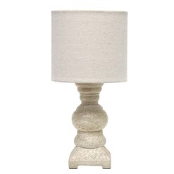 All The Rages 12.5 Rustic Farmhouse Lamp With Beige Fabric Shade