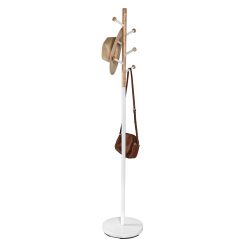 Honey Can Do 13 x 69 Freestanding Modern Coat Rack 20lbs With 6 Hooks