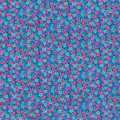 Fabric Traditions Small Floral on Teal Cotton Fabric by Keepsake Calico