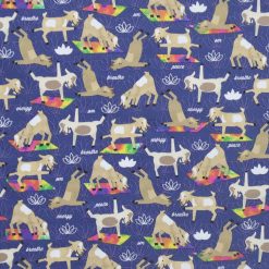 Happy Goat Yoga Novelty Cotton Fabric