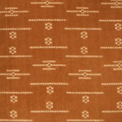 Brown Geometric on Terra Cotta Anti Pill Fleece Fabric