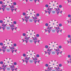 Floral on Purple Blizzard Fleece Fabric