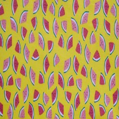 Watermelon on Yellow Quilt Cotton Fabric by Quilter s Showcase