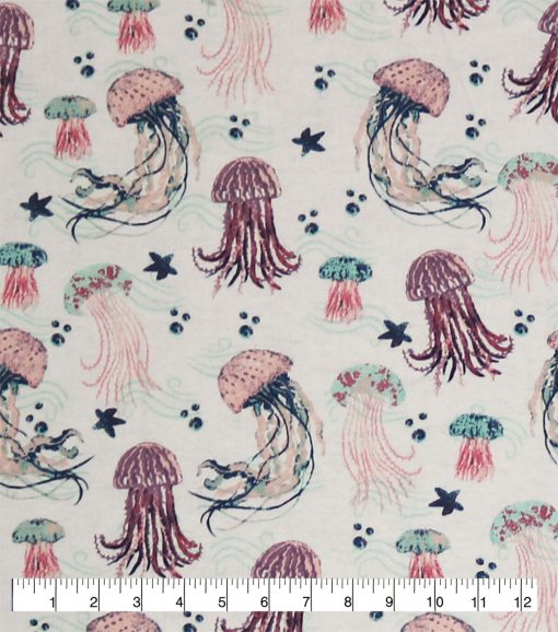 Jellyfish Super Snuggle Flannel Fabric - Image 2