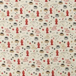 Dog Icons Tan Super Snuggle Flannel Fabric