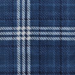 Blue Sweater Plaid Anti Pill Fleece Fabric