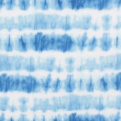 Blue   White Watercolor Tie Dye Anti Pill Plush Fleece Fabric