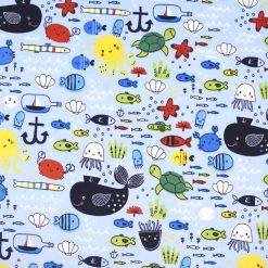Soft   Minky Baby Sea Creatures Fleece Fabric