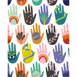 RoomMates 18 x 18  Rainbow Hamsa Peel   Stick Wallpaper