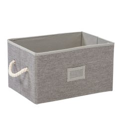 Honey Can Do 14.5 Heather Gray Fabric Storage Bins With Handles 3pk