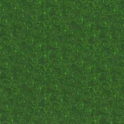 Fabric Traditions Swirls on Green Cotton Fabric by Keepsake Calico